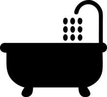 bath black fill icon vector
