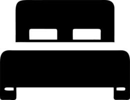 bed front black fill icon vector