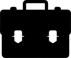 briefcase black fill icon vector