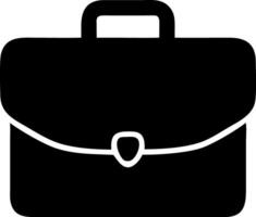 briefcase black fill icon vector