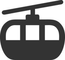 cable car black fill icon vector