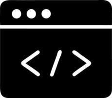 code black fill icon vector
