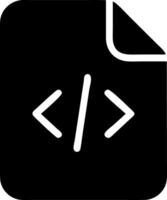 code black fill icon vector