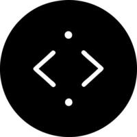 code black fill icon vector