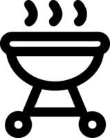grill hot black fill icon vector