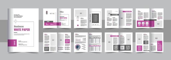 white paper layout or white paper report brochure design layout vector