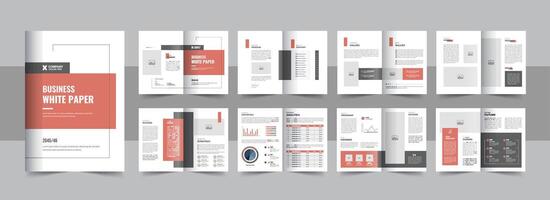 Modern corporate white paper, white paper layout design, white paper design or Company white Paper brochure design layout vector