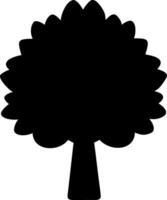 tree black fill icon vector