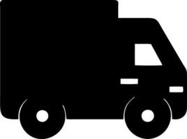 truck black fill icon vector