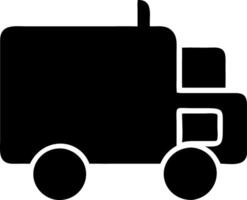 truck black fill icon vector
