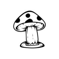Mushroom icon on white background. illustration of mushroom. vector