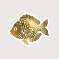 Simple fish illustration isolated on white background vector