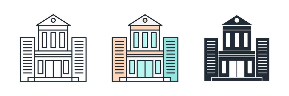 Building Icon symbol illustration isolated on white background