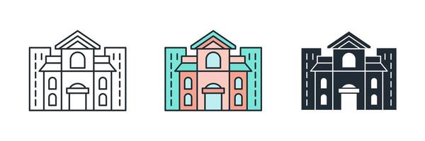 Building Icon symbol illustration isolated on white background vector