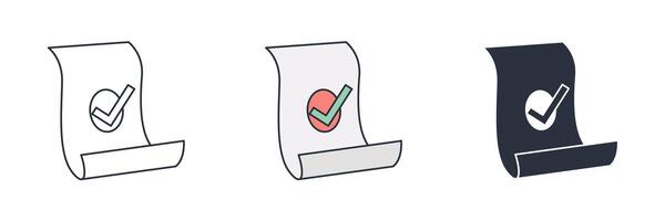 check document Icon symbol illustration isolated on white background vector
