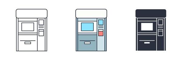 ATM Machine Icon symbol illustration isolated on white background vector