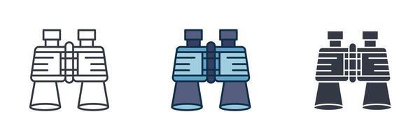 Binoculars Icon symbol illustration isolated on white background vector