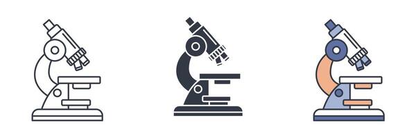 Microscope Icon symbol illustration isolated on white background vector