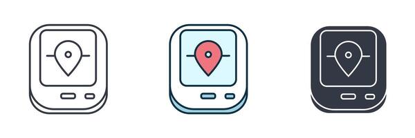 GPS Device Icon symbol illustration isolated on white background vector