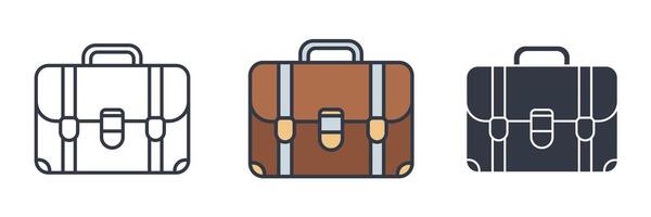 Briefcase Icon symbol illustration isolated on white background vector