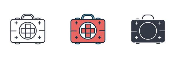 First Aid Kit Icon symbol illustration isolated on white background vector