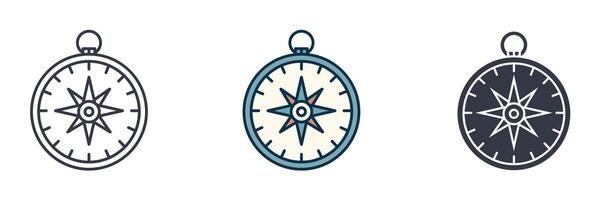 Compass Icon symbol illustration isolated on white background vector