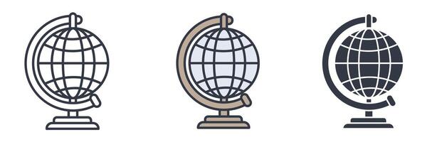 Globe Icon symbol illustration isolated on white background vector