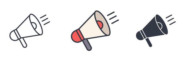 Megaphone Icon symbol illustration isolated on white background vector
