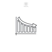 Bar Chart Icon theme symbol illustration isolated on white background vector