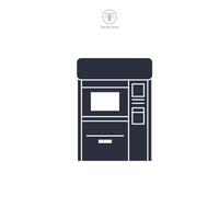 ATM Machine Icon symbol illustration isolated on white background vector