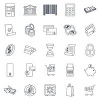 payment icons set, Included icons as ATM Machine, Calculator, Credit Card, Hourglass and more symbols collection, logo isolated illustration vector