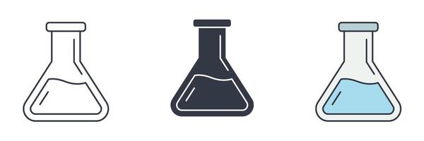 Lab Flask or Beaker Icon symbol illustration isolated on white background vector