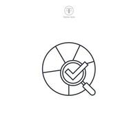 pie chart Icon theme symbol illustration isolated on white background vector