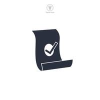 check document Icon symbol illustration isolated on white background vector
