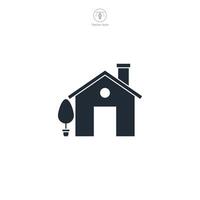 House building Icon symbol illustration isolated on white background vector