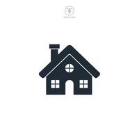 house building Icon symbol illustration isolated on white background vector