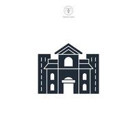 Building Icon symbol illustration isolated on white background vector