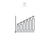 Bar Chart Icon theme symbol illustration isolated on white background vector