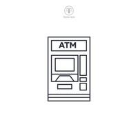 ATM Machine Icon theme symbol illustration isolated on white background vector