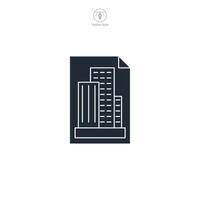 Building Plan, Architecture Icon symbol illustration isolated on white background vector