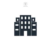 Building apartment Icon symbol illustration isolated on white background vector
