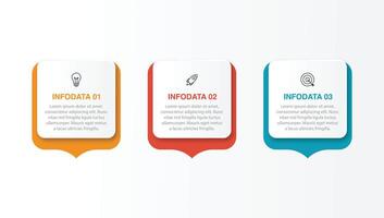 infographic design template with 3 options or steps vector