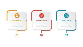 infographic design template with 3 options or steps vector