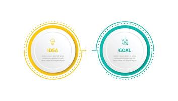 Infographic label design template with icons and 2 options or steps.Web vector