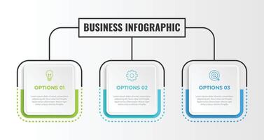 infographic design template with 3 options or stepsWeb vector
