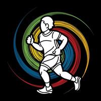 A Boy Running A Child Run Action vector