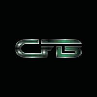 Metallic Initial CFB Geometric Technology Business Creative Design Template Logo vector