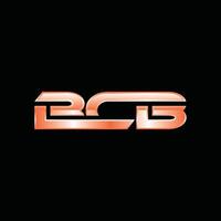 Simple Cool Initial BCB Geometric Business Creative Design Logo vector