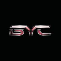 Geometric Initial BYC Modern Technology Simple Business Creative Design Logo vector