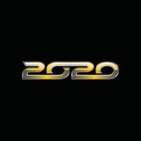 Numeric 2020 Modern Geometric Digital Technology Design Logo vector